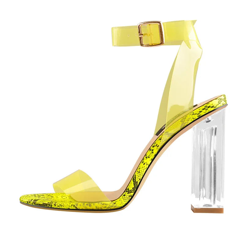Clear Ankle Strap Dress Sandals