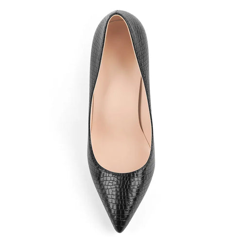 Black Beige Patent Leather 12CM Heels