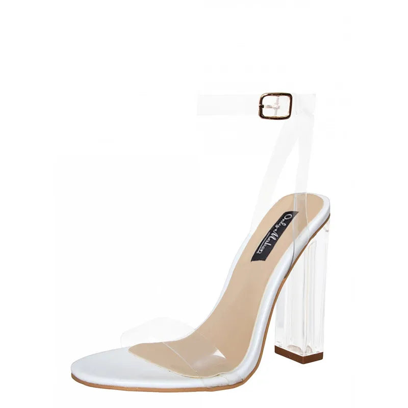 Clear Ankle Strap Dress Sandals