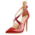 Cross-tied Buckle 12 cm Heels