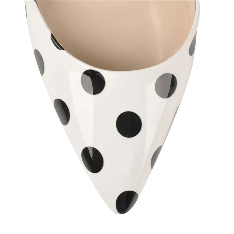 Black Polka Dots 12CM High Heels