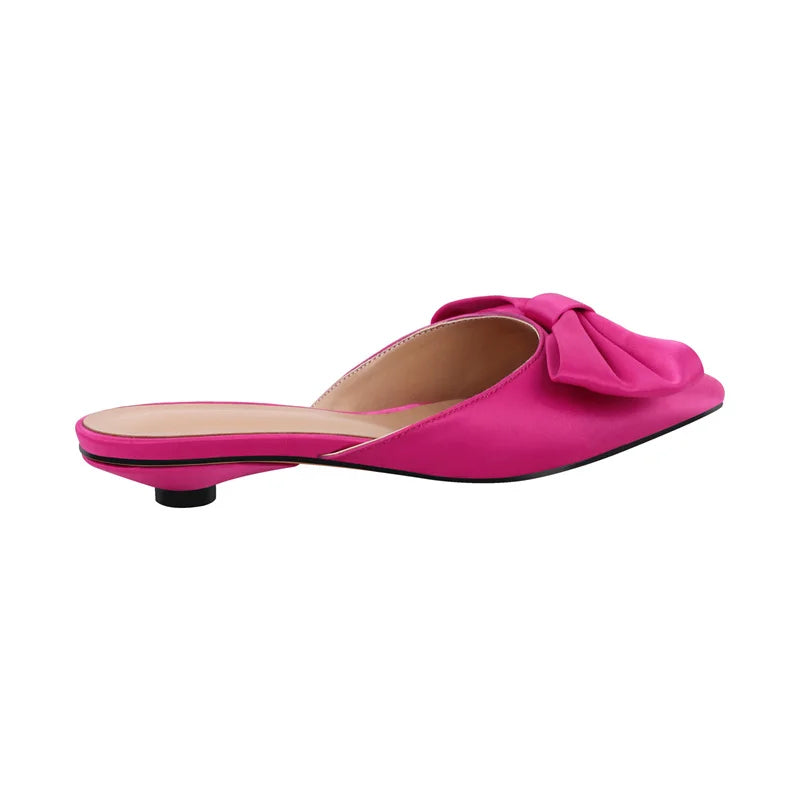 Women Mules Butterfly-knot Flats