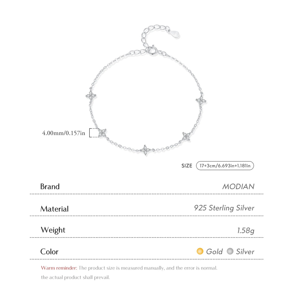 925 Sterling Silver Bracelet Modian