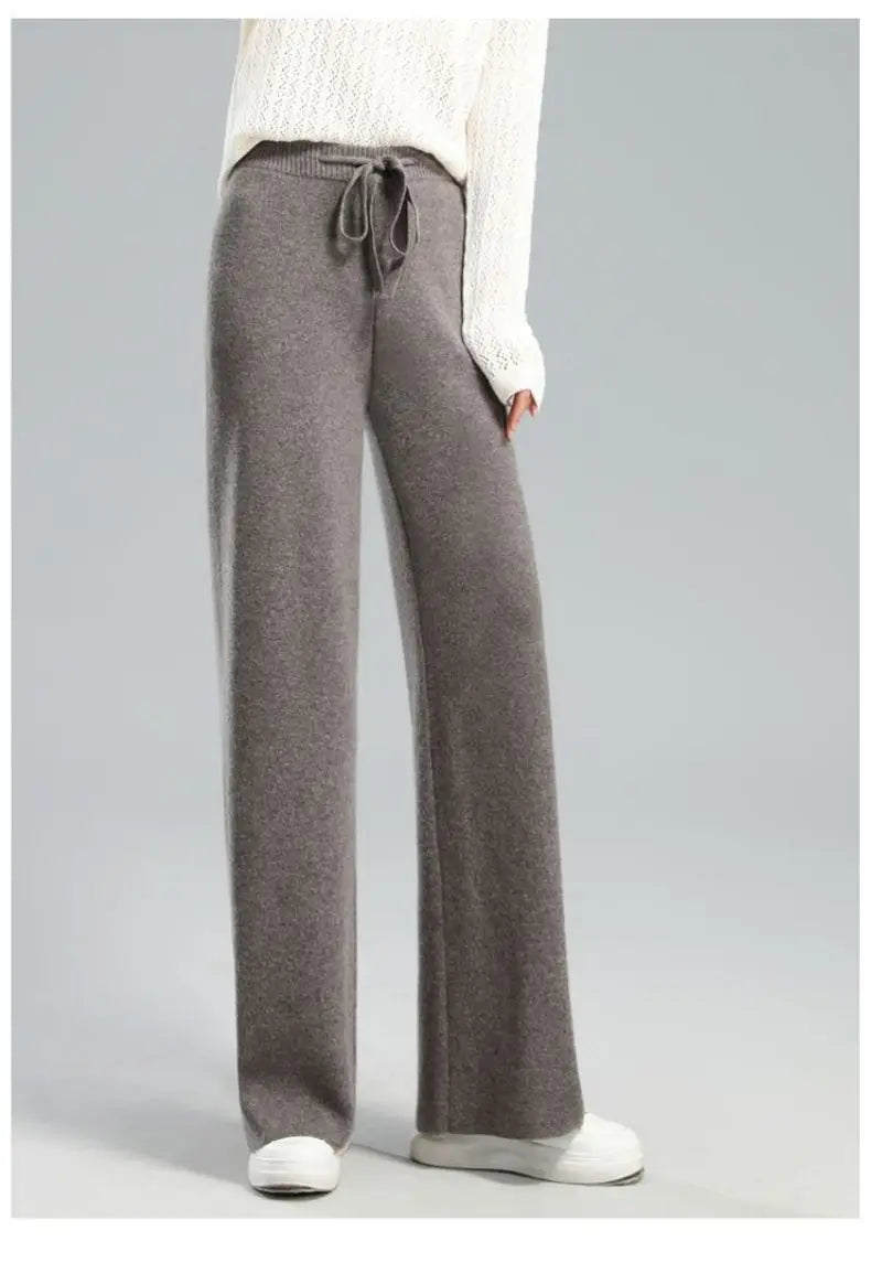 Thick Warm Knitted Pants Korean Fashion