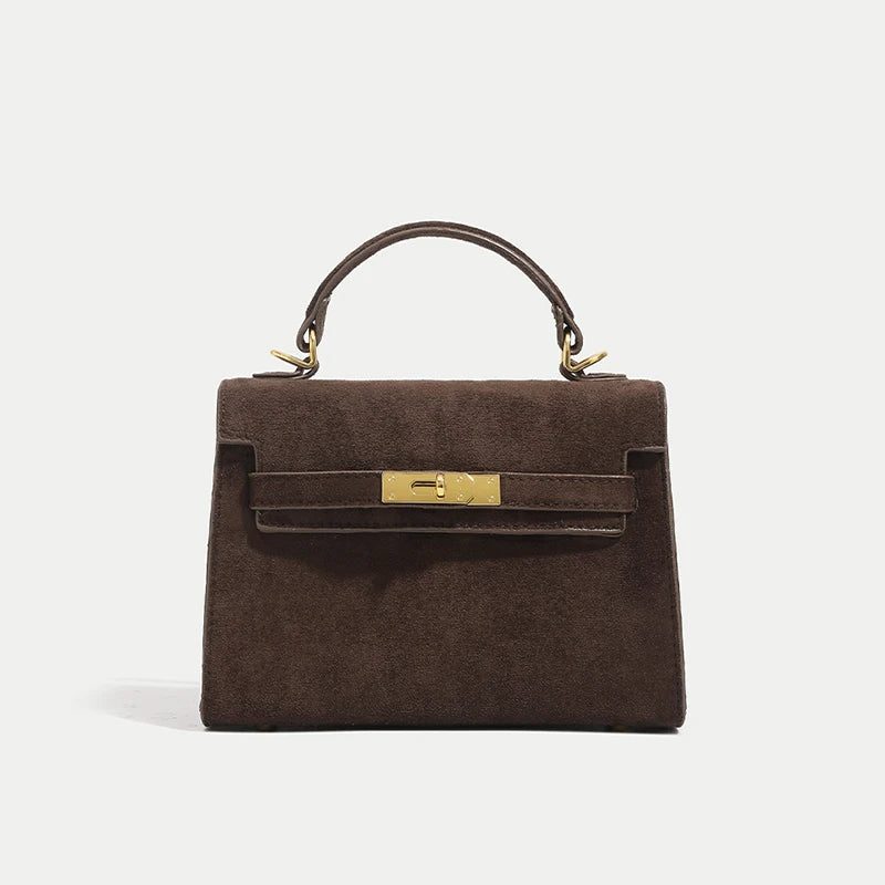 Versatile Suede Shoulder Crossbody Bag