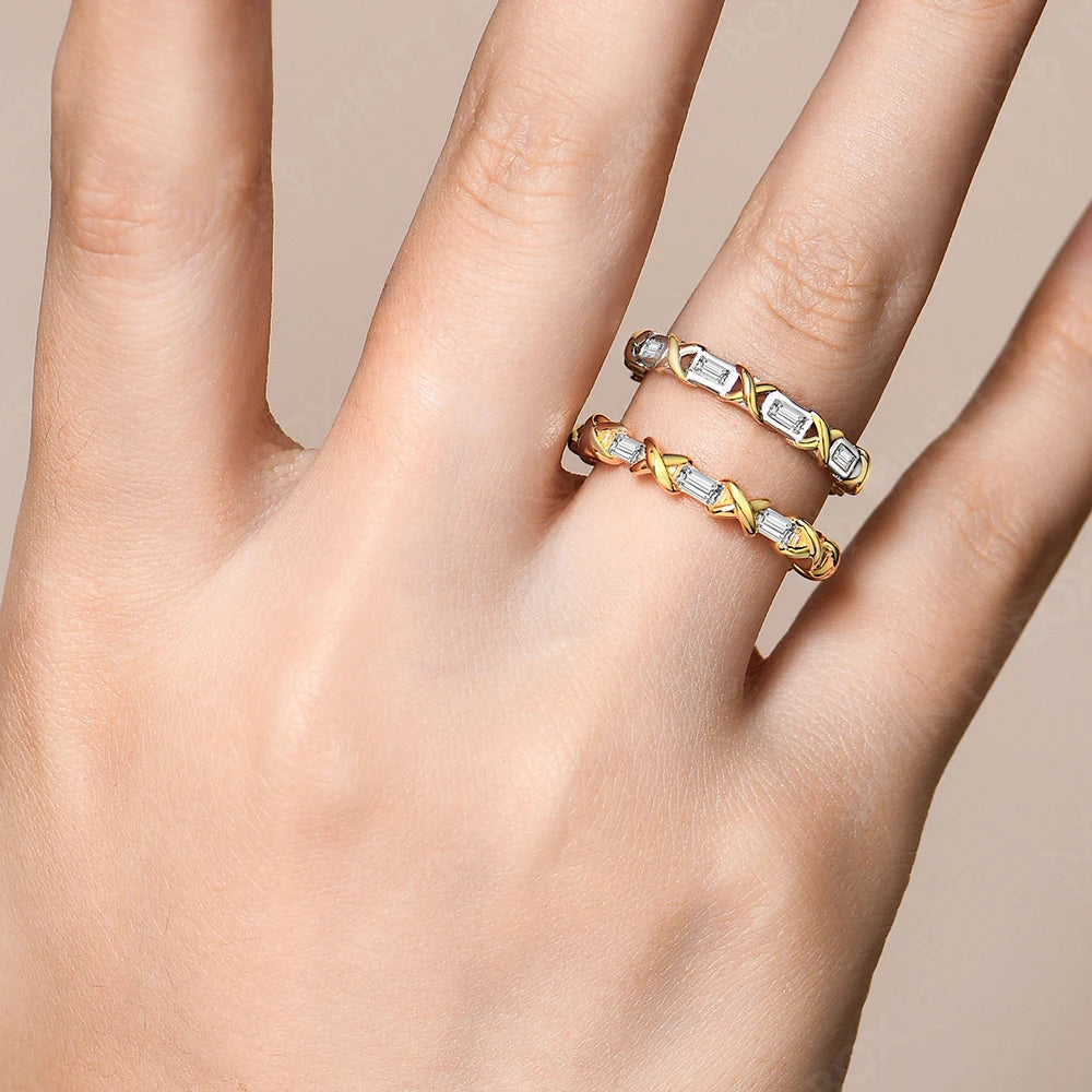 1.35CT Moissanite Band Rings