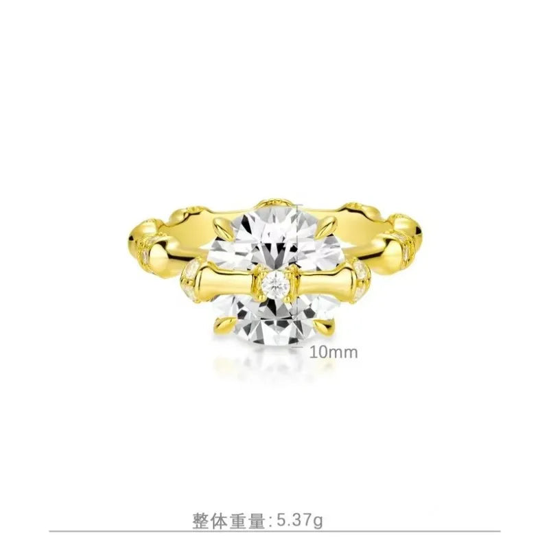 High Carbon Ring 18K Gold Plated Ring - Base metal 925 Silver