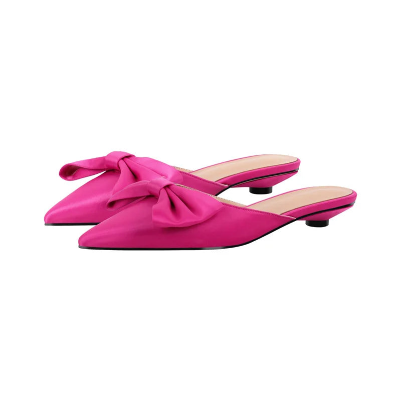Women Mules Butterfly-knot Flats