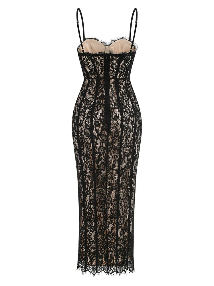 Sexy Spaghetti Strap Lace Dress
