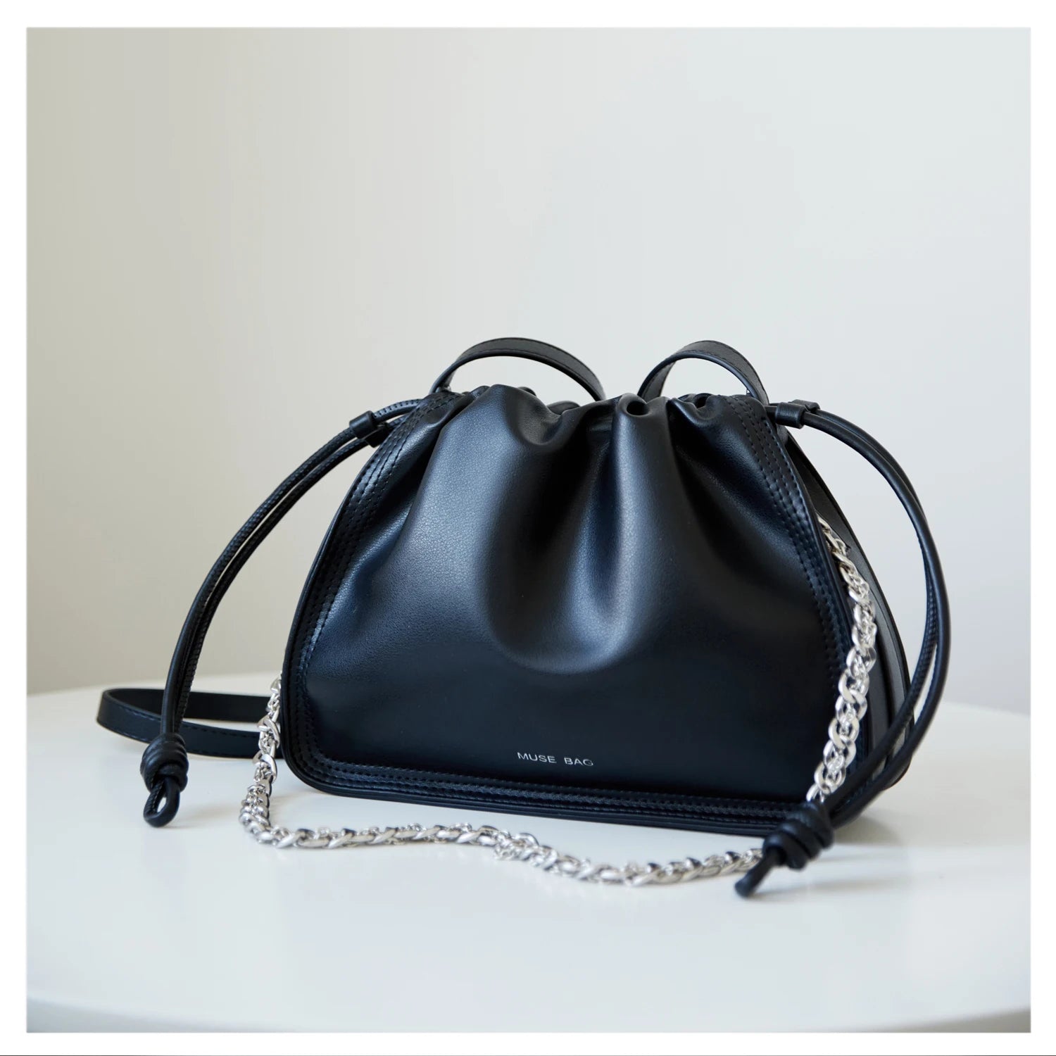 Leather Drawstring Bags