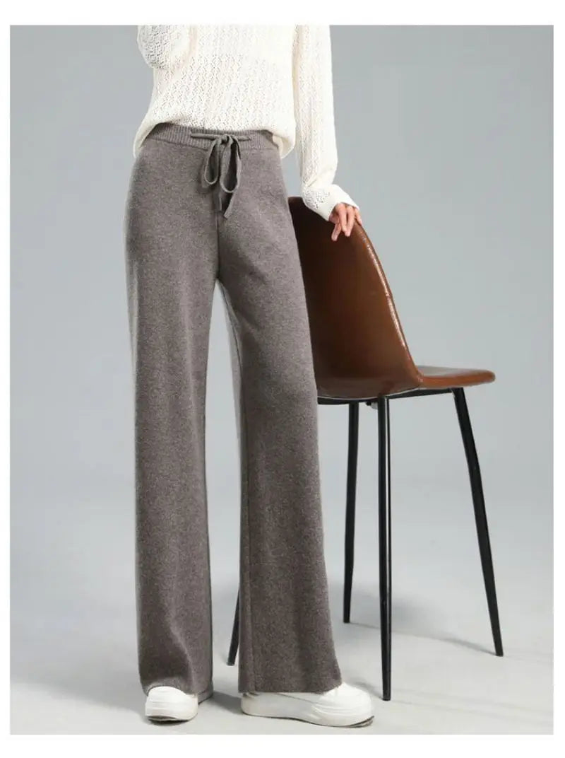 Thick Warm Knitted Pants Korean Fashion