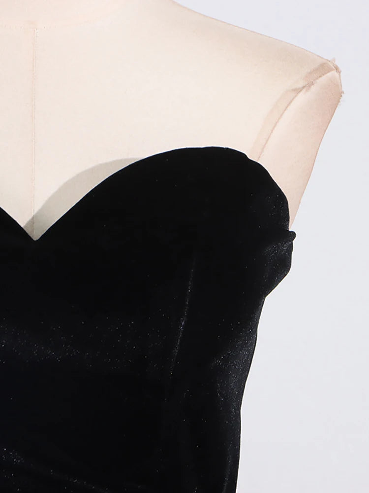 Strapless Bow Patchwork Dress