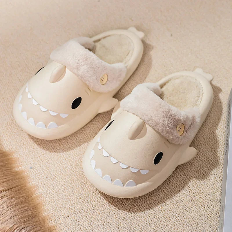 Winter Adult Indoor Shark Slippers (something childish)