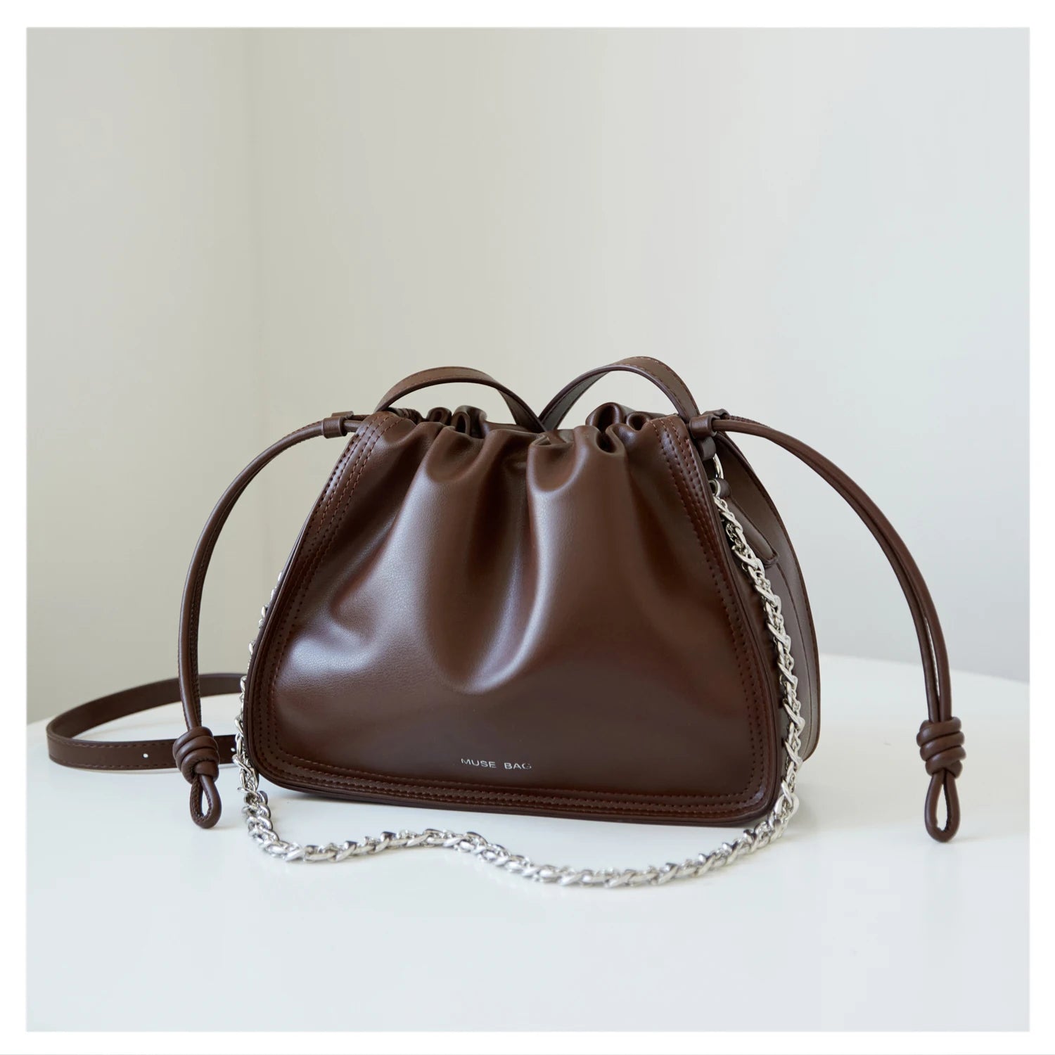 Leather Drawstring Bags