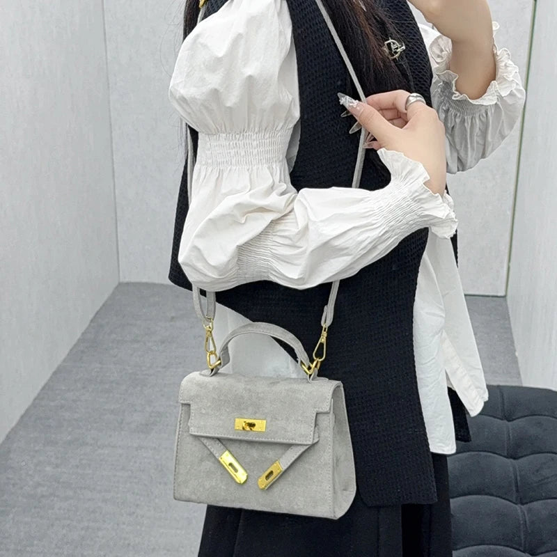 Versatile Suede Shoulder Crossbody Bag