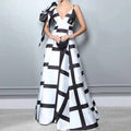 Elegant Geometric print party dress