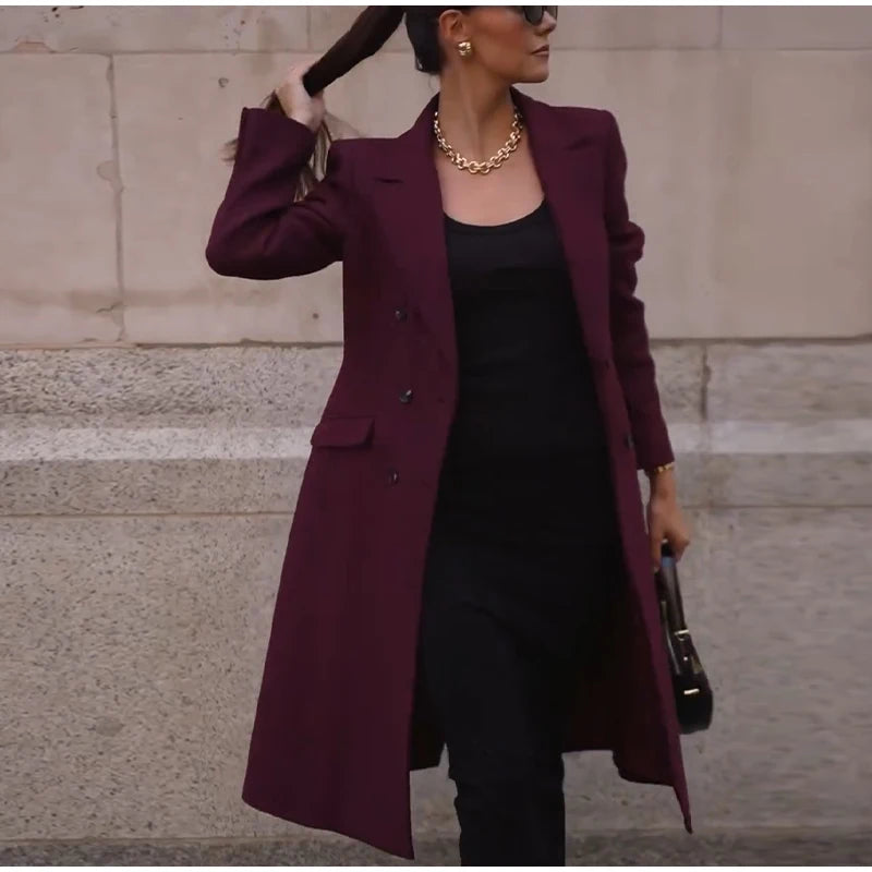 Wool Casual Long Coat