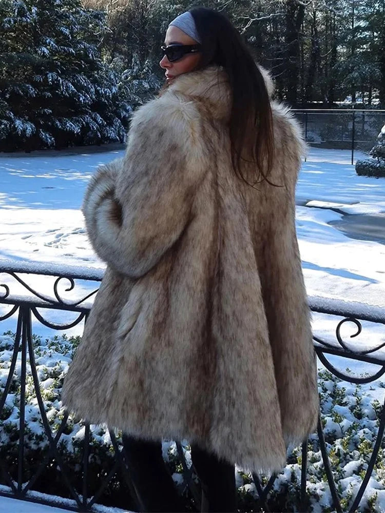 Winter Luxury Faux Fur Coat