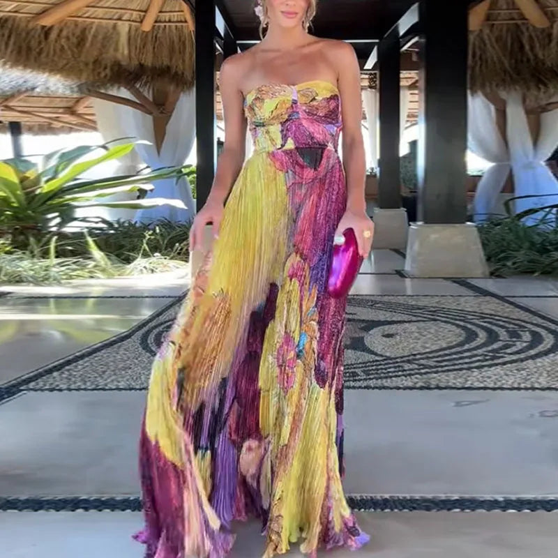 High Waist Boho Dress