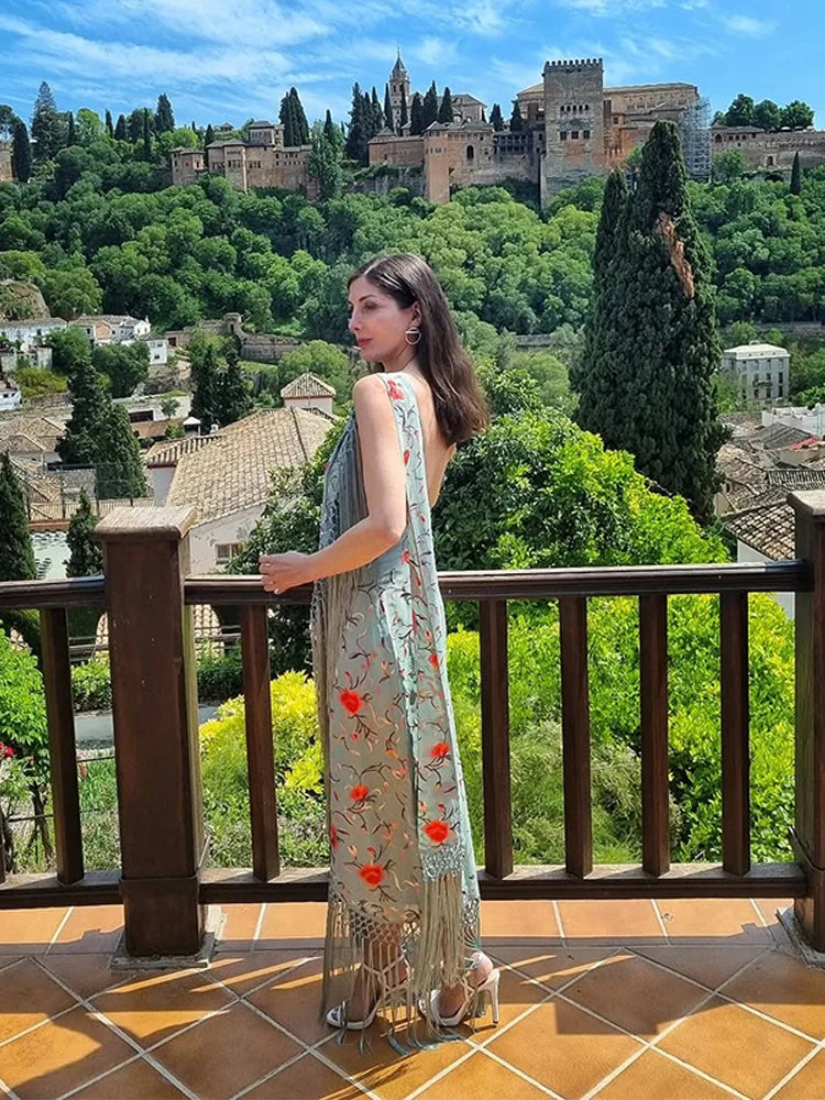 Tassels One-piece Long Dress