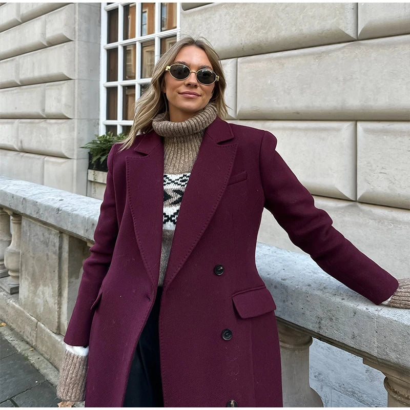 Wool Casual Long Coat