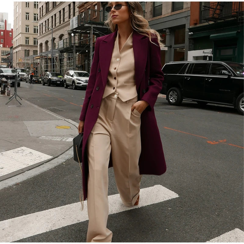 Wool Casual Long Coat