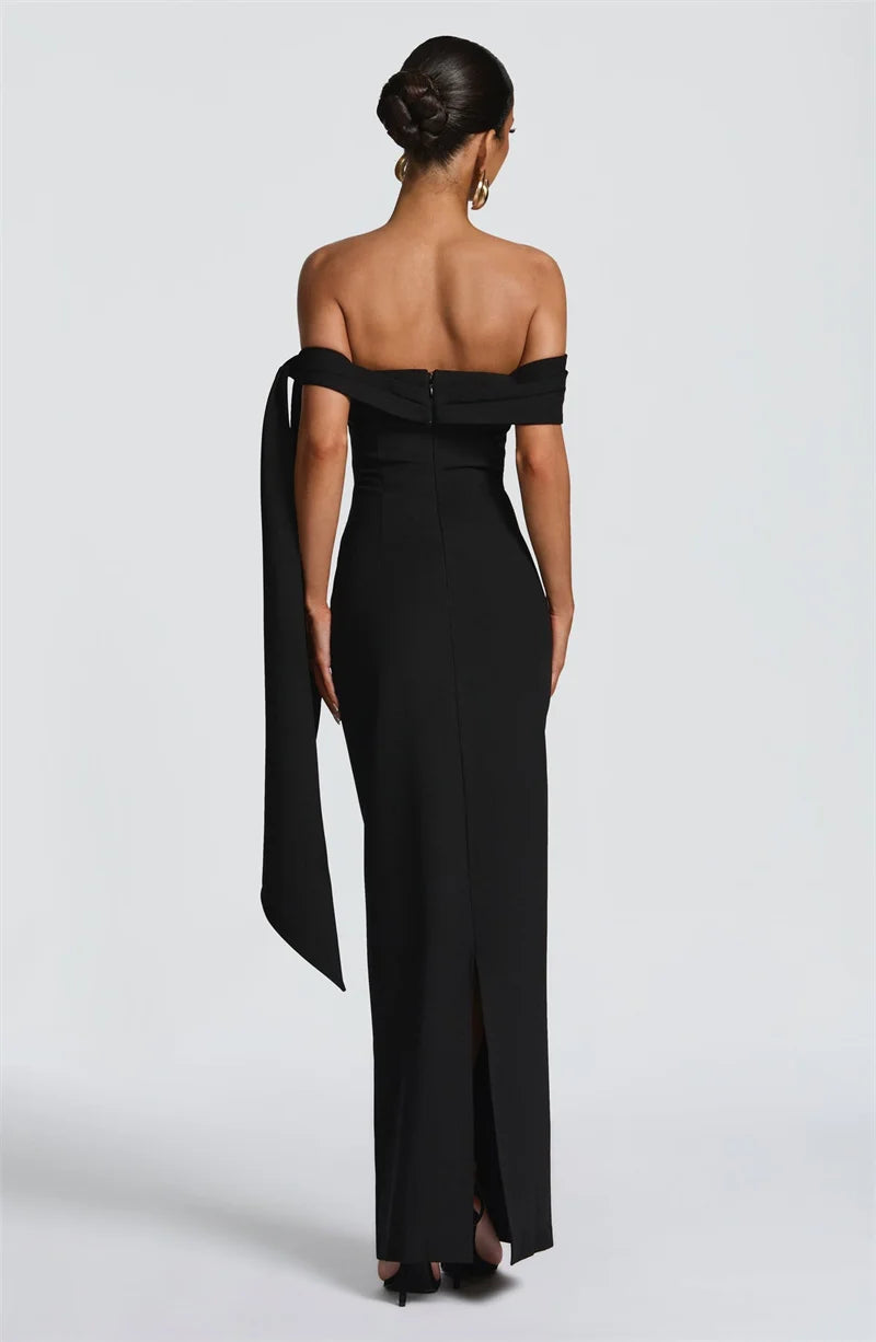 Off-shoulder Strapless Maxi Dress