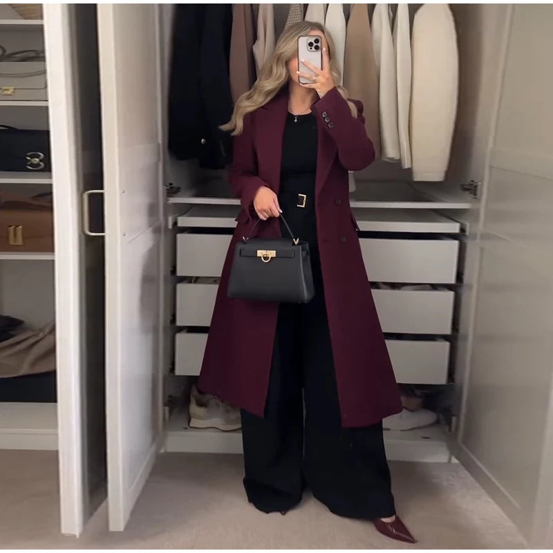 Wool Casual Long Coat