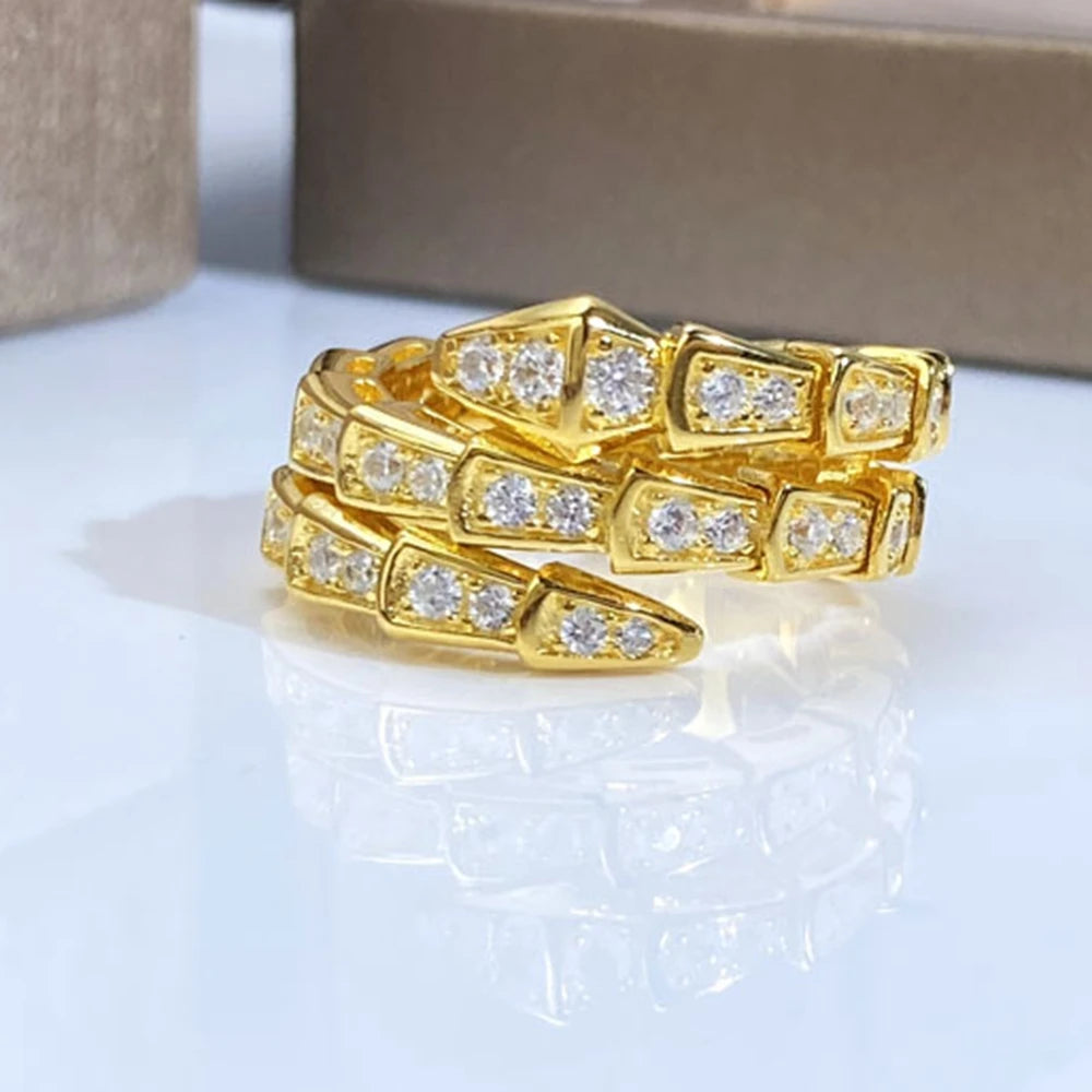 925 Sterling Silver Full Zirconia Inlaid Ring