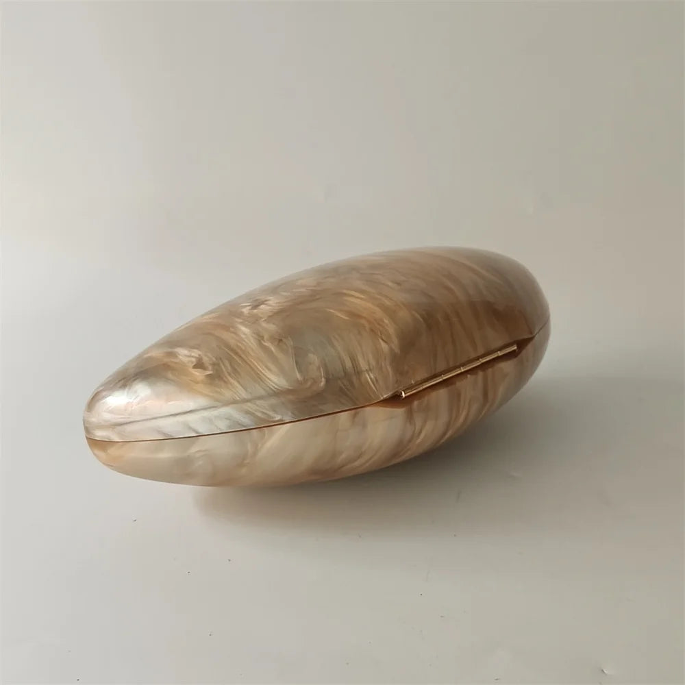 Shell Pearl Acrylic Box Clutches