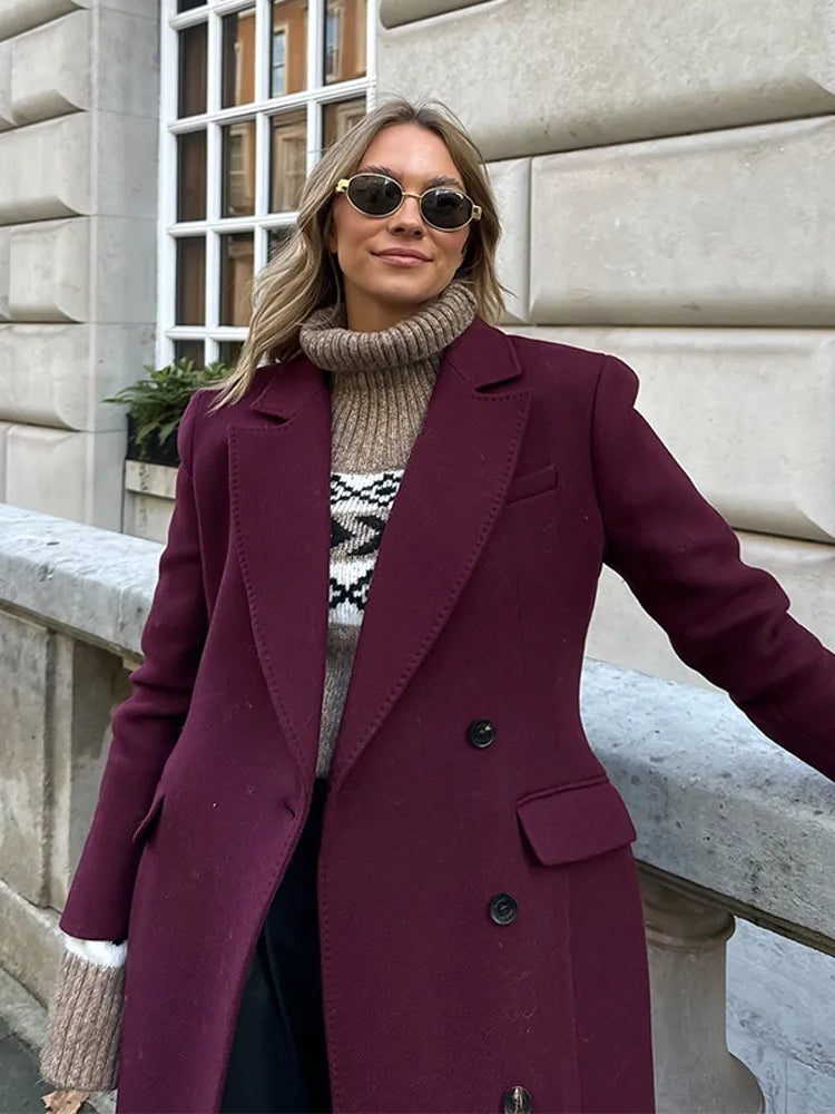 Wool Casual Long Coat