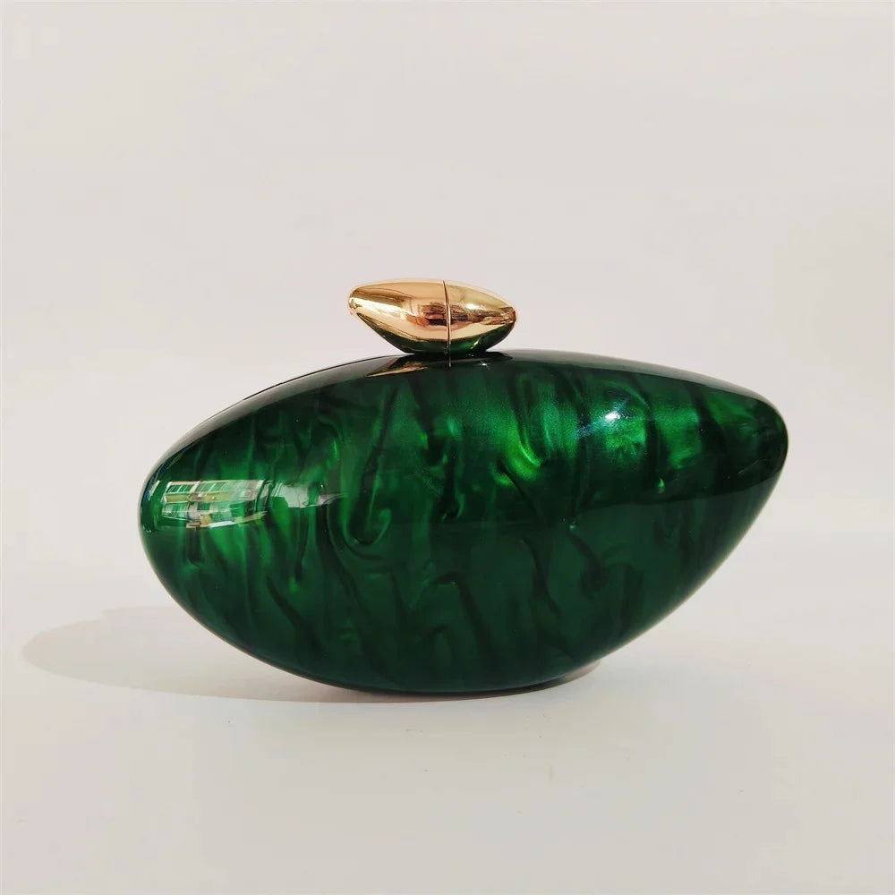 Shell Pearl Acrylic Box Clutches