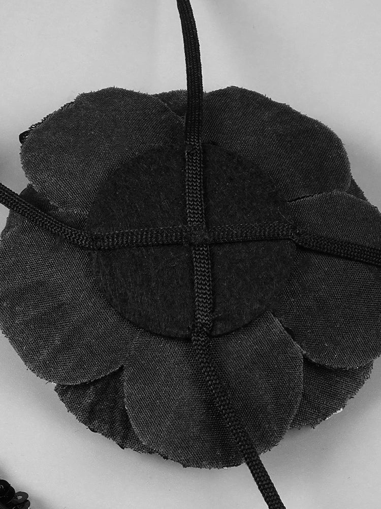 Sequins Ruffles Long Dress