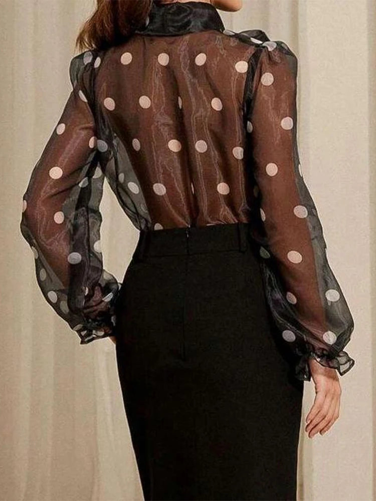 Polka Dot Print Shirt