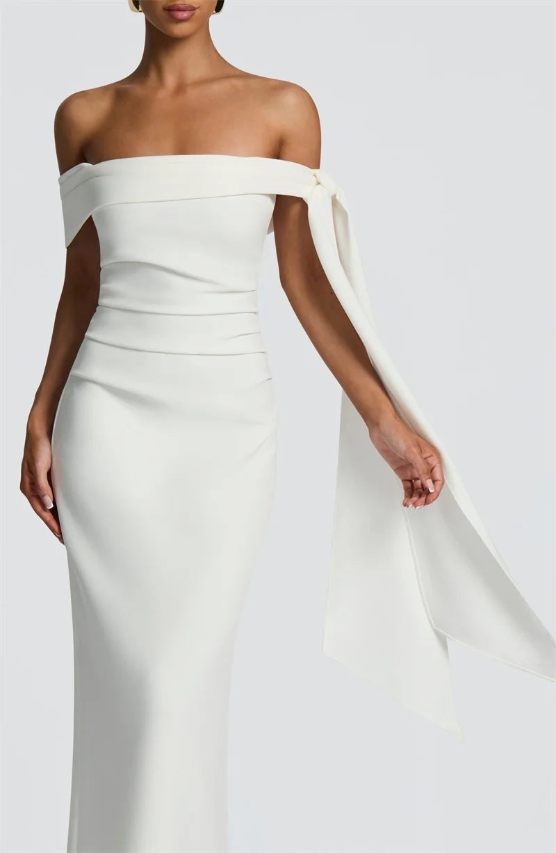 Off-shoulder Strapless Maxi Dress