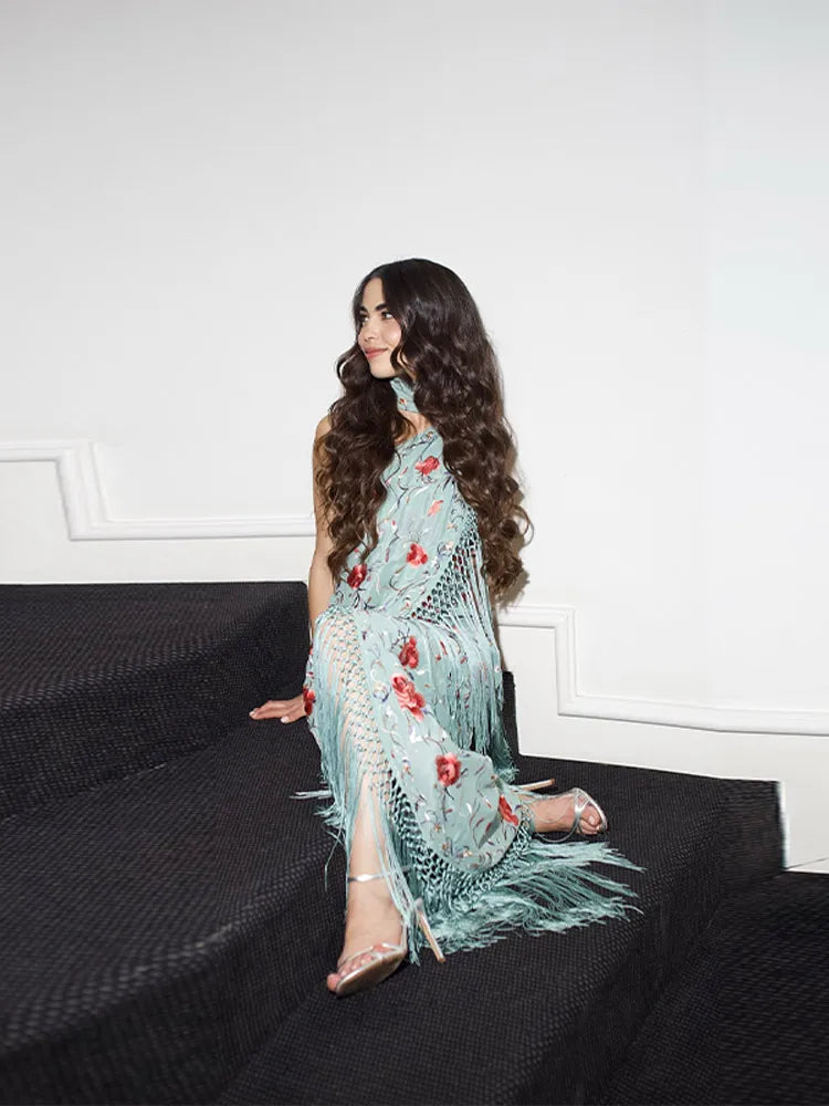 Tassels One-piece Long Dress