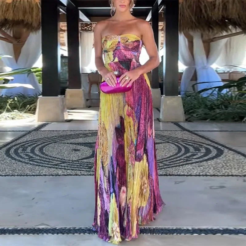 High Waist Boho Dress