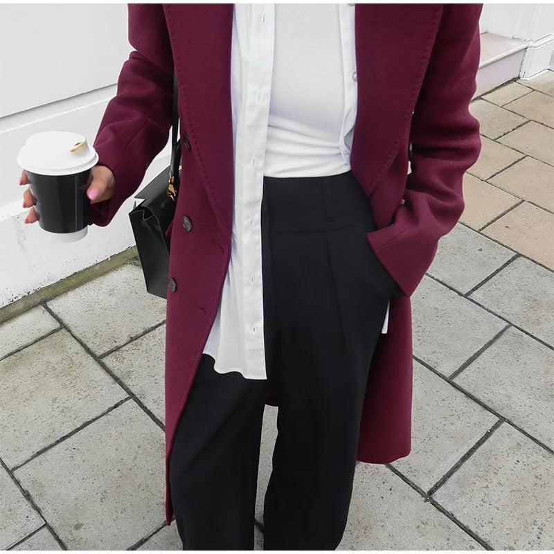 Wool Casual Long Coat