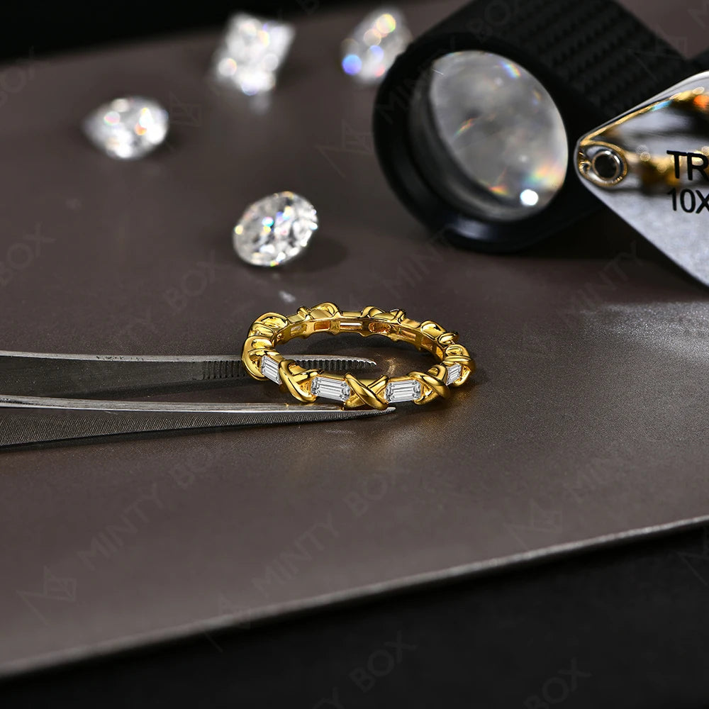 1.35CT Moissanite Band Rings