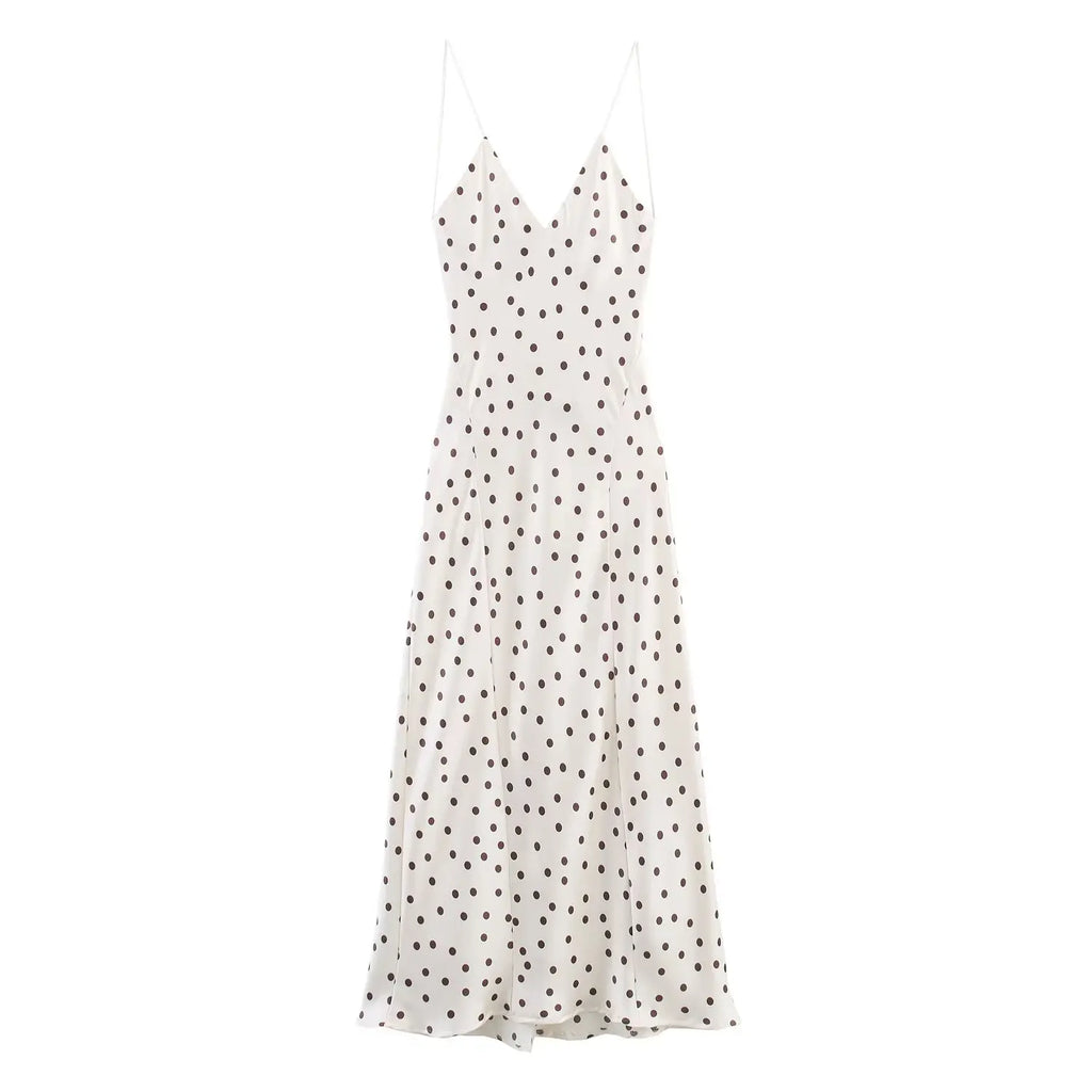 Satin Polka Dot Dress