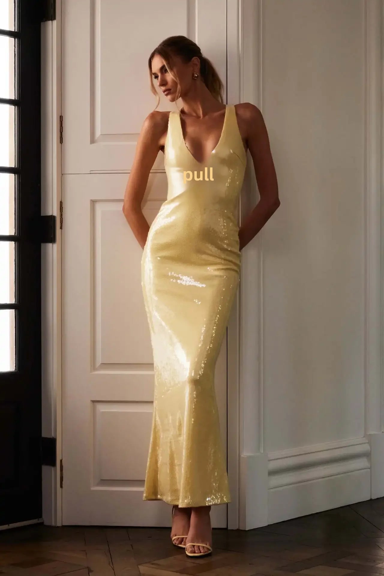 Open-back Sequin Dress