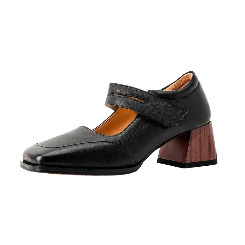 Retro Genuine Leather Pumps