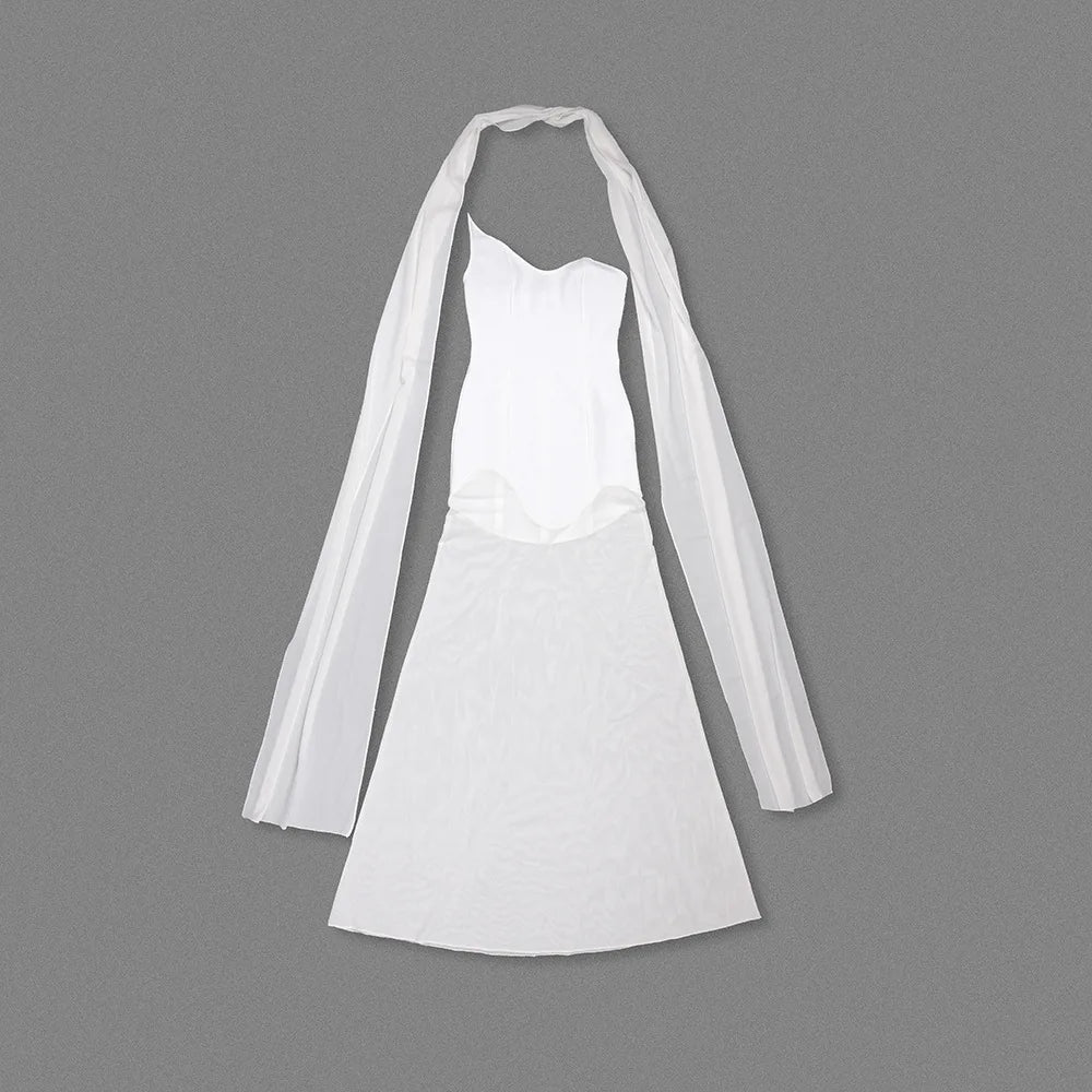 Mesh Bodycon Dress Backless