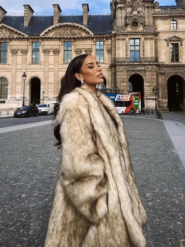 Winter Luxury Faux Fur Coat