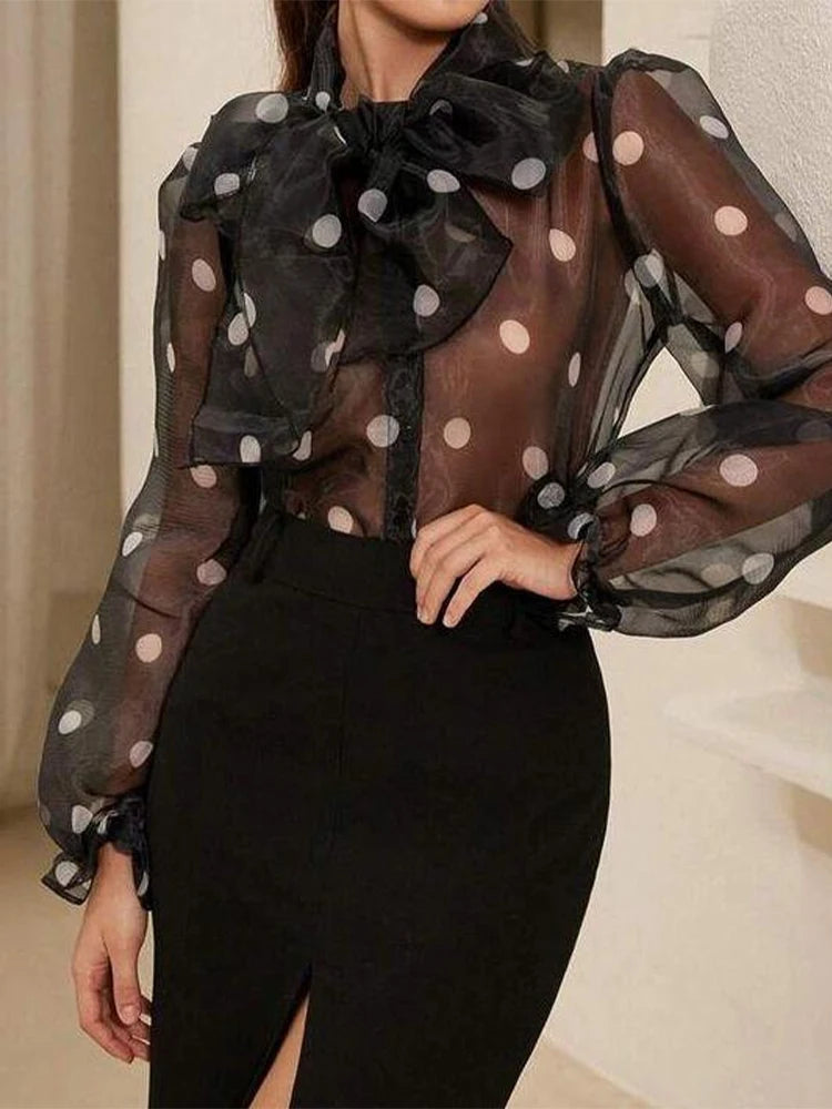 Polka Dot Print Shirt