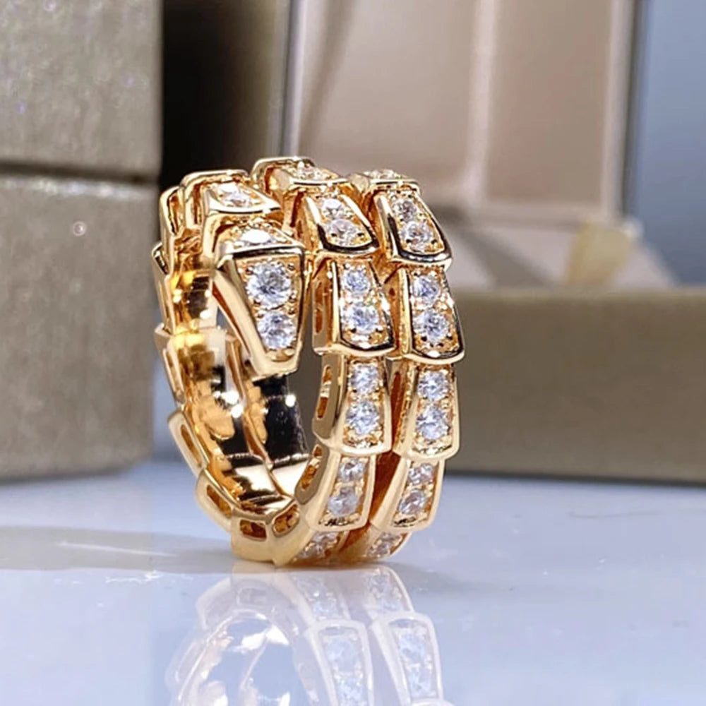 925 Sterling Silver Full Zirconia Inlaid Ring