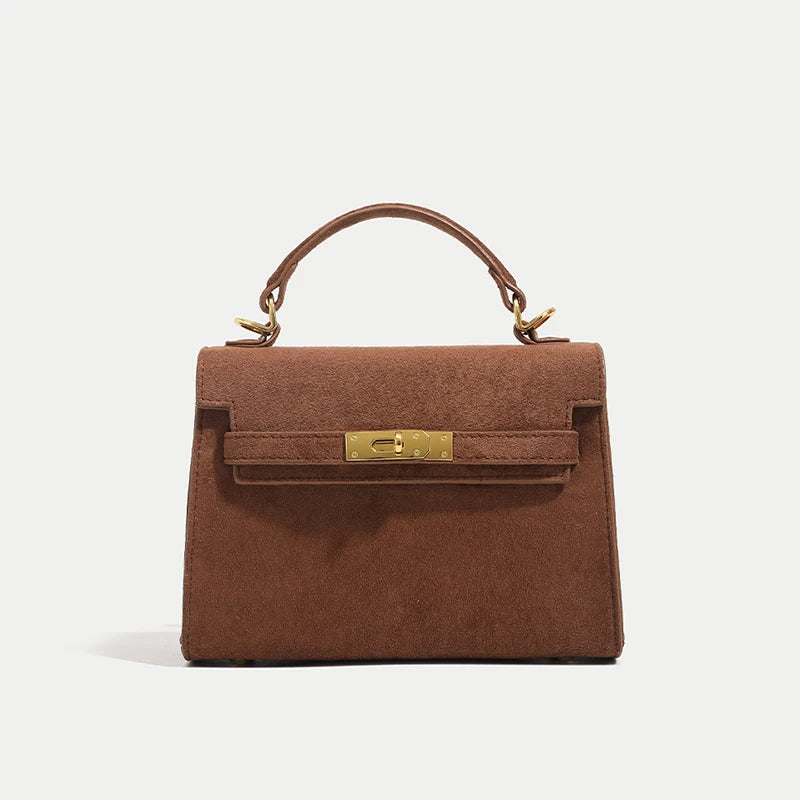 Versatile Suede Shoulder Crossbody Bag