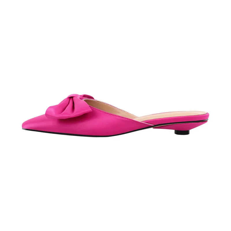 Women Mules Butterfly-knot Flats