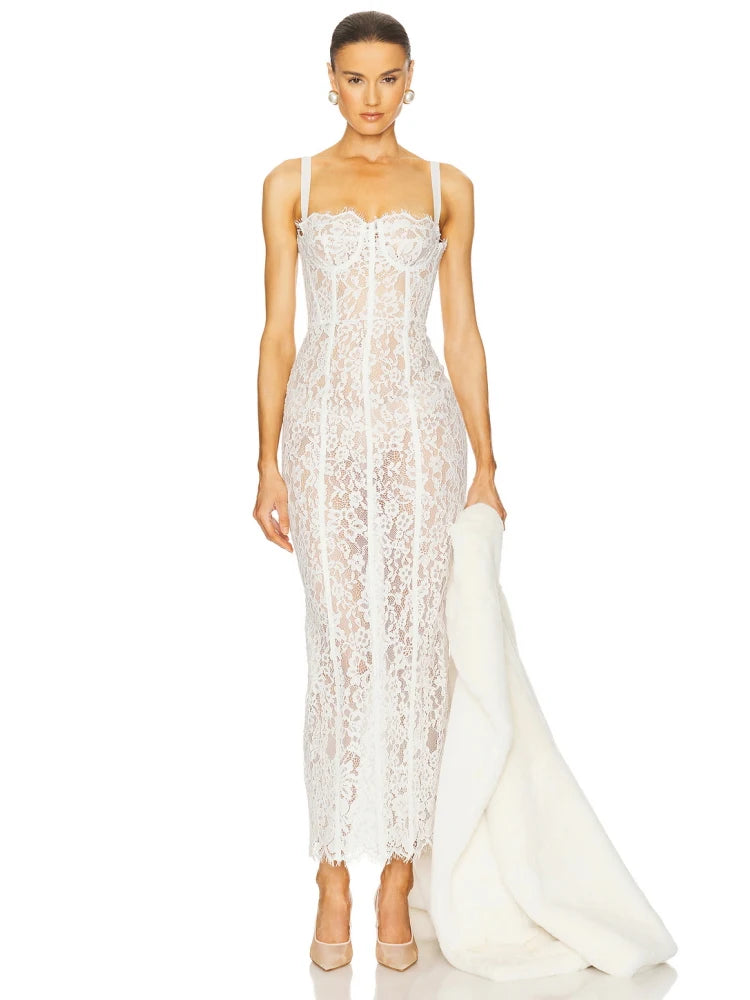 Sexy Spaghetti Strap Lace Dress