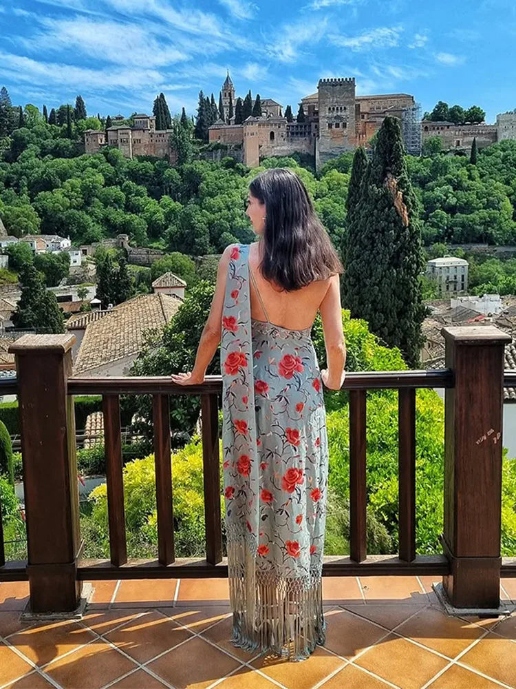 Tassels One-piece Long Dress